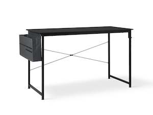 Desk: Cesar 120cm Computer Desk with Storage Bag - Black