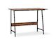 Daniel 100cm Computer Desk - Rustic Brown + Black