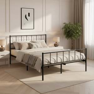 Clearance: Keira Double Metal Bed Frame - Black