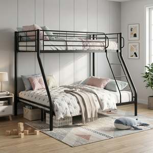 Dobson Metal Triple Bunk Bed - Black