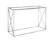 Tony Rectangular Console Table - Transparent + Silver