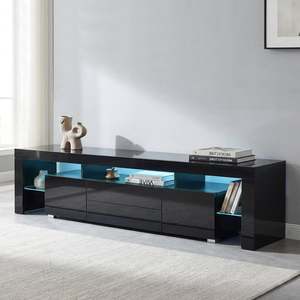 Micco 2m LED Entertainment Unit - Black