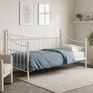 Slideshow Sale 1: Hartz Single Metal Day Bed - White