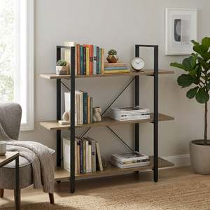 Forge 3 Tier Bookshelf - Light Grey Wood