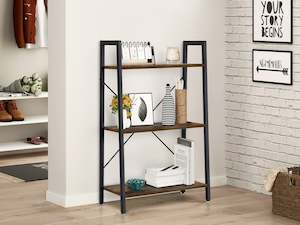 Furniture: Roan 3 Tier Ladder Shelf - Black