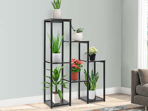 Furniture: MUNOS 7 Tier Plant Stand - BLACK