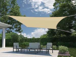 Outdoor: Toughout Kool Square Shade Sail 4m x 4m - Sand