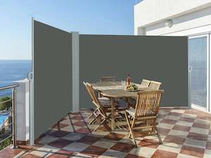 Outdoor: Toughout 1.8m x 3m Double Retractable Side Awning Screen Shade - Grey