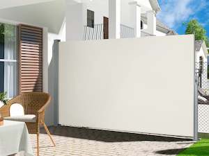 Toughout 1.8m x 3m Retractable Side Awning Screen Shade - Beige
