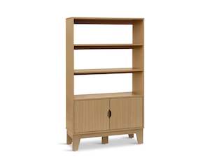 Cheviot Bookshelf Storage Cabinet - Oak