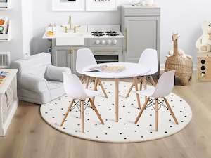 Kids Table Chairs: Iris 5 Piece Kids Table With Chairs Set - White