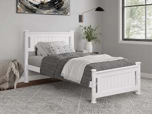 Kids Beds: DAVRAZ Single Wooden Bed Frame - WHITE