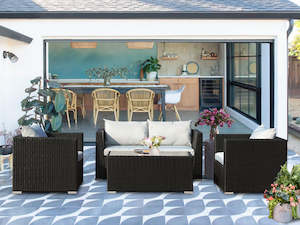 Outdoor Sofa Set: MOOREA Outdoor Rattan Furniture Set 4PCS