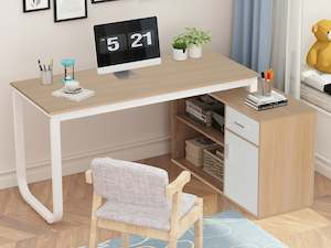 Bestseller: Yates 120cm Computer Desk with Right Cabinet - Oak