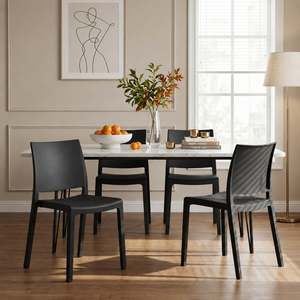 Homepage Sale 6: Ezekiel Dining Chair - Set of 4 - Black