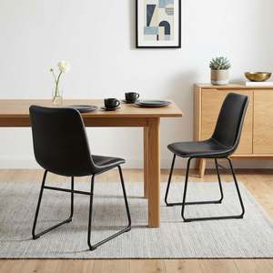 Homepage Sale 6: Grayson PU Leather Dining Chair - Set of 2 - Black