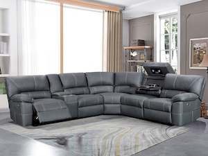 Kingston Electric Recliner Corner Sofa - Grey