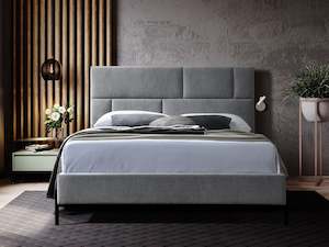 Bedroom: Lawson Queen Bed Frame - Grey