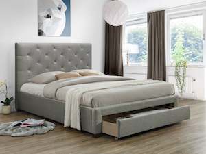 Bedroom: Makra Queen Bed Frame with Storage - Fog