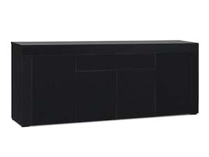 Dining Room: GUIER High Gloss Sideboard Buffet Table - BLACK