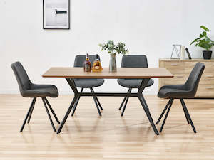 Dining Room: CLAUDE Dining Table Rectangle 160x90cm - WALNUT