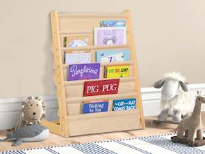 Kids Furniture: Mapam Wooden Slim Kids Bookcase - Oak
