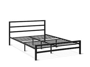 Beds: Dowe Double Metal Bed Frame - Black