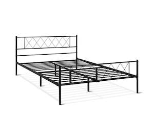 Beds: Picton Queen Metal Bed Frame - Black