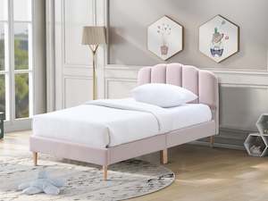 Beds: Daisy King Single Bed Frame - Pink