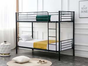 Owen Single Metal Bunk Bed Frame - Black