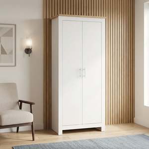 Tegan 2 Door Wardrobe - Light Teak + White