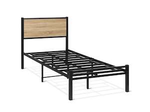 Block Promotion 3: Bella Single Bed Frame - Oak + Black