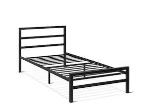 Block Promotion 3: Dowe Single Metal Bed Frame - Black