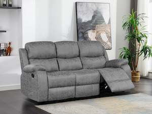 Wilson Manual 3 Seater Recliner Sofa - Grey