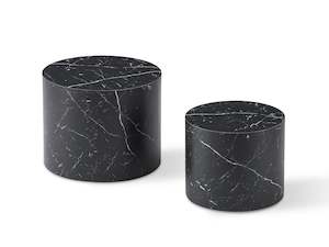 Slideshow Sale 3: Leslie Round Side Table - Set of 2 - Black