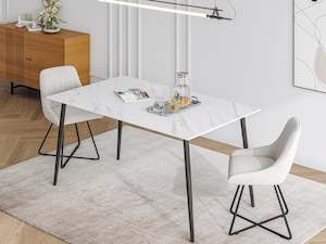 James Rectangular Ceramic Dining Table 150 x 90cm