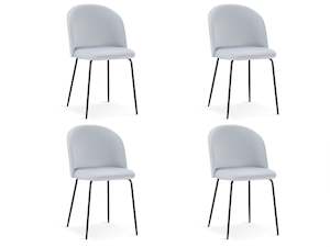 Zoya Dining Chair - Set of 4 - Cool Light Grey