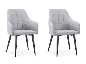 Homepage Sale 1: Kendra Dining Chair - Set of2 - Light Grey + Black
