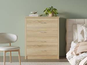 Trace 4 Drawers Tallboy - Oak