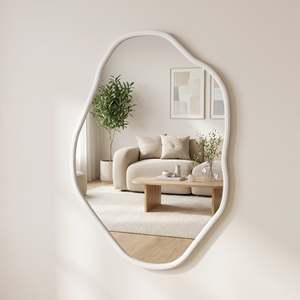 Preorder: Moro Freeform Wall Mirror 91CM - White