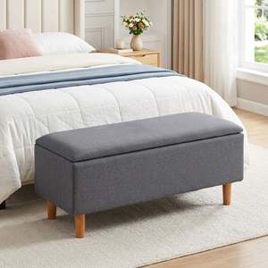 Preorder: Theodore Storage Ottoman Bench - Dark Grey