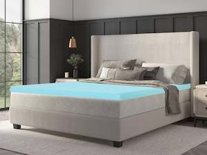 Mattress Topper: Betalife Comfort Plush Gel Memory Foam Mattress Topper - Super King