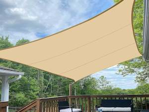 Toughout Serein Waterproof Square Shade Sail 4m x 4m - Sand