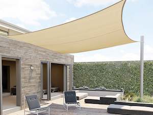 Toughout Kool Square Shade Sail 5m x 5m - Sand