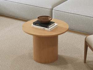 Coffee Tables: Peyton Round Coffee Table 60cm - Oak