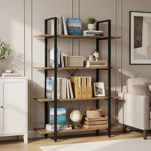 Homepage Sale 2: Forge 4-Tier 140cm Bookshelf - Rustic Brown