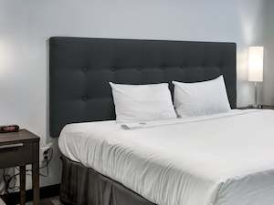 SUSAN QUEEN Fabric Upholstered Headboard - Black