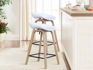 Kai Bar Stool Metal Barstool 65cm - White