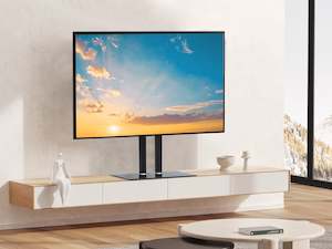 Tv Stand: TV Stand With Glass Base Height Adjustable 32-70"