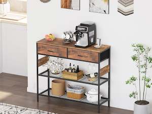 Cuckoo Console Table with 2 Drawers - Rustic Brown